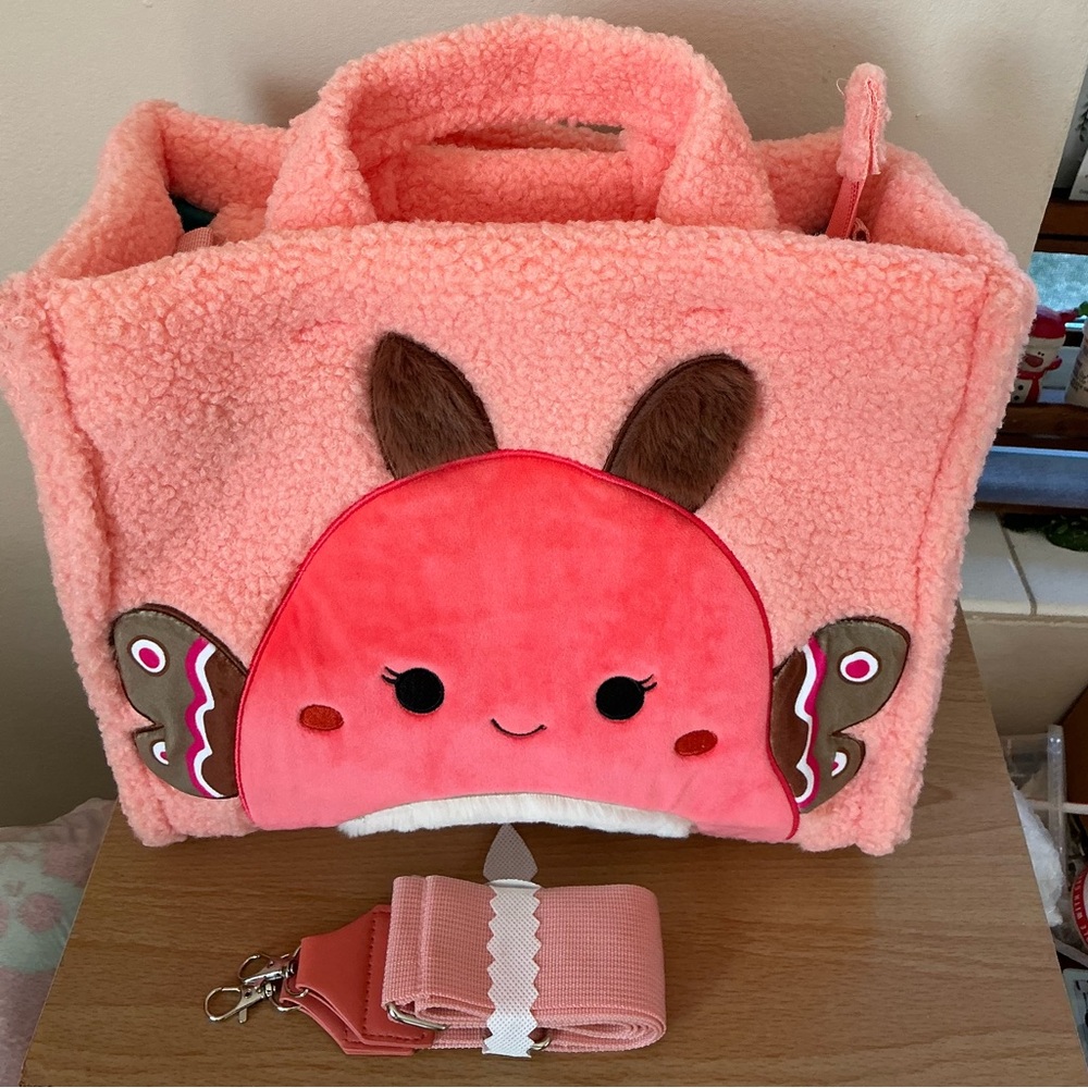 Squishmallows Mirren the Moth Sherpa Tote Bag